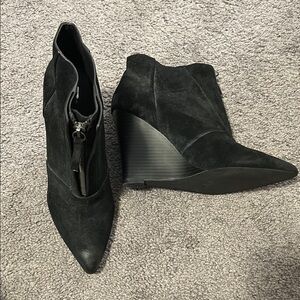 Joes Jeans Black Wedge Ankle Boots